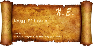 Nagy Elizeus névjegykártya